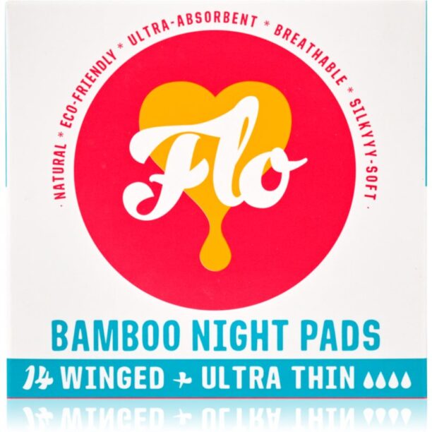 FLO Bamboo Night Pads absorbante pentru noapte 14 buc preţ