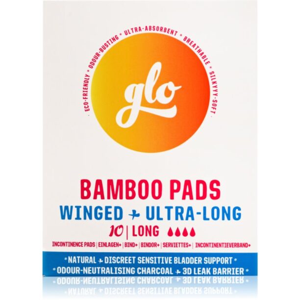 FLO GLO Bamboo Pads absorbante pentru incontinență cu aripioare Long 10 buc preţ