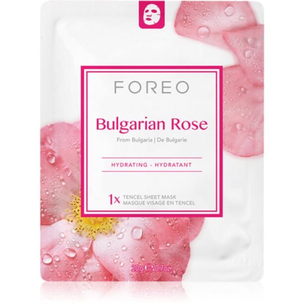 FOREO Farm to Face Sheet Mask Bulgarian Rose mască textilă hidratantă 3x20 ml preţ