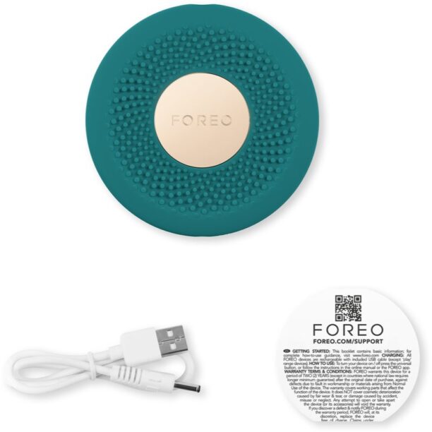 Original FOREO UFO™ 3 Go aparat sonic pentru accelerarea efectului măștilor de ten Evergreen 1 buc