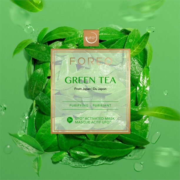 Cumpăra FOREO UFO™ Green Tea Masca pentru fata cu efect catifelant si revigorant 6 x 6 g