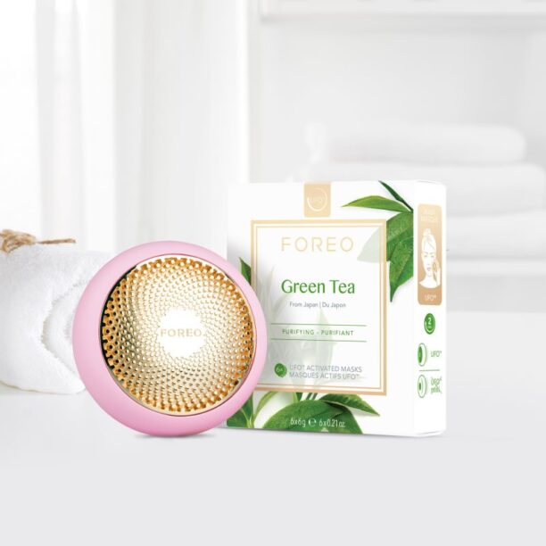 Original FOREO UFO™ Green Tea Masca pentru fata cu efect catifelant si revigorant 6 x 6 g