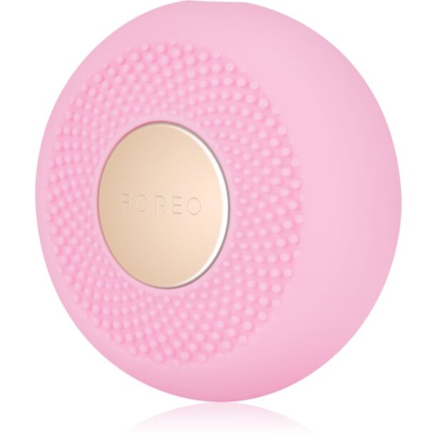 Original FOREO UFO™ Mini aparat sonic pentru accelerarea efectului măștilor de ten pachet pentru calatorie Pearl Pink 1 buc