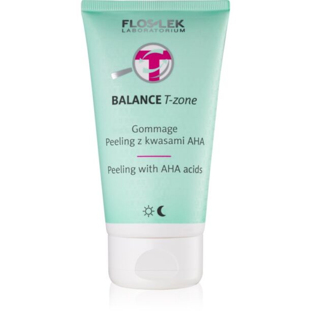 FlosLek Laboratorium Balance T-Zone Gommage peeling pentru ten mixt 125 g preţ