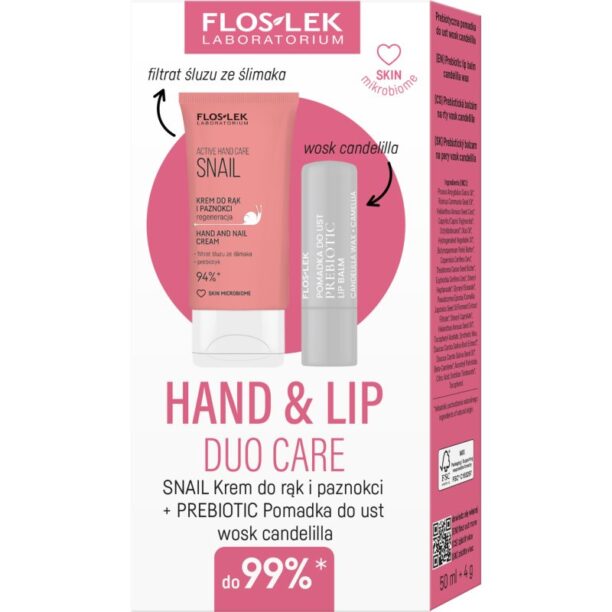 FlosLek Laboratorium Hand & Lip Duo Care Snail set cadou preţ