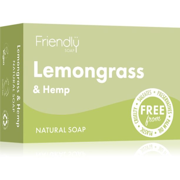 Friendly Soap Natural Soap Lemongrass & Hemp săpun natural 95 g preţ