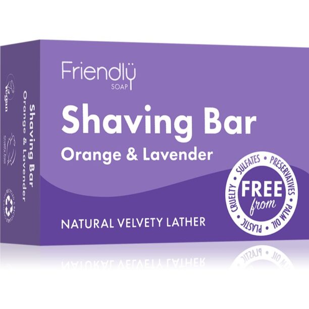 Friendly Soap Shaving Bar Orange & Lavender săpun natural pentru ras 95 g preţ