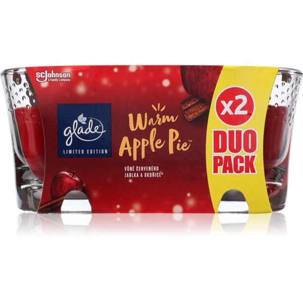 GLADE Warm Apple Pie lumânare parfumată pachet duo 2x112 g