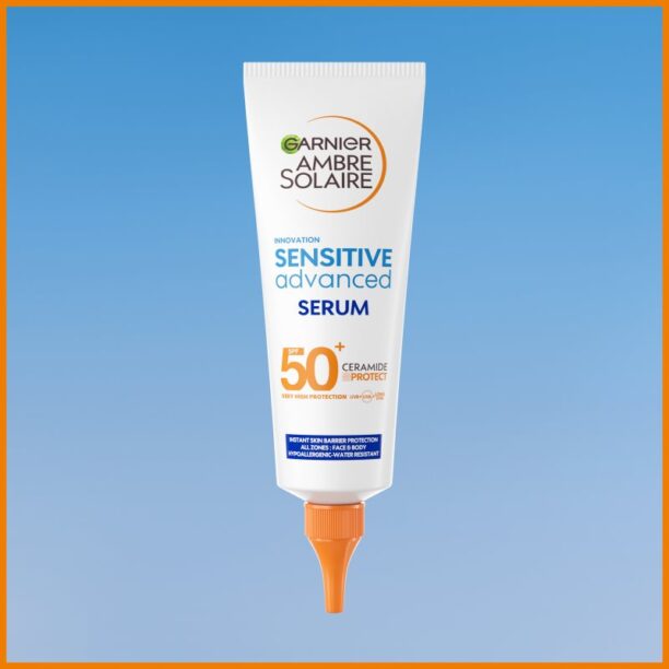 Original Garnier Ambre Solaire Sensitive Advanced ser protector pentru corp SPF 50+ 125 ml