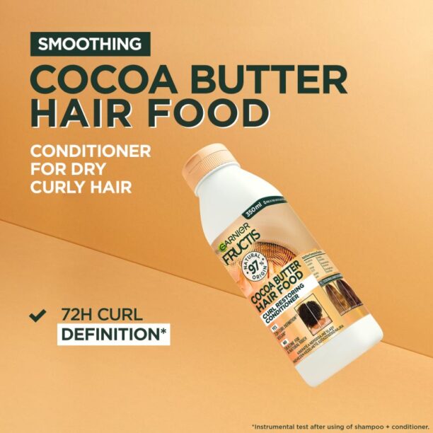 Original Garnier Fructis Cocoa Butter Hair Food balsam indreptare pentru par indisciplinat 350 ml