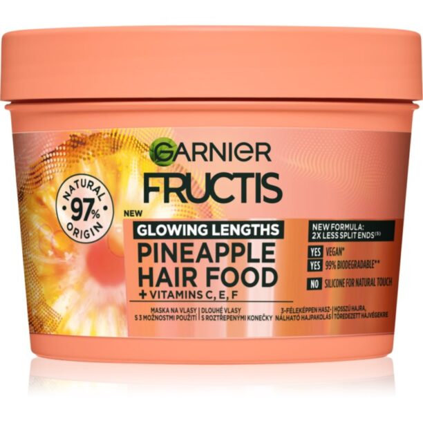 Garnier Fructis Pineapple Hair Food Masca de par pentru varfuri despicate 400 ml