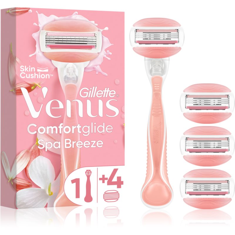 Gillette Venus ComfortGlide Spa Breeze Aparat de ras pentru femei + lame de rezervă 4 buc