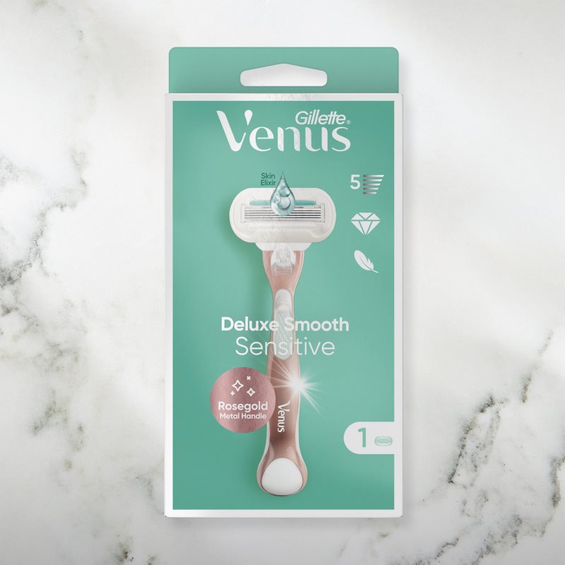 Gillette Venus Deluxe Smooth Sensitive Rosegold Aparat de ras + rezervă lame 3 buc preţ