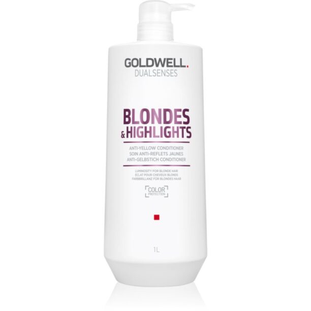 Goldwell Dualsenses Blondes & Highlights balsam pentru păr blond neutralizeaza tonurile de galben 1000 ml