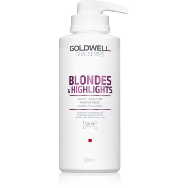 Goldwell Dualsenses Blondes & Highlights masca pentru regenerare neutralizeaza tonurile de galben 500 ml