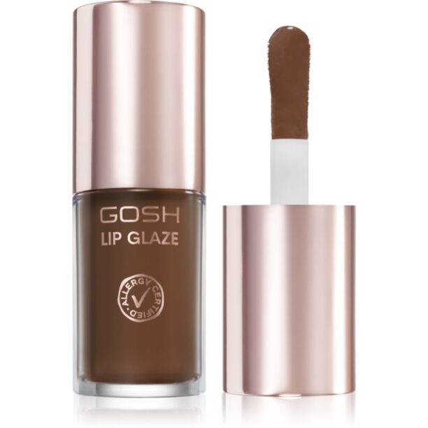 Gosh Lip Glaze lip gloss culoare 003 Dark Chocolate 5