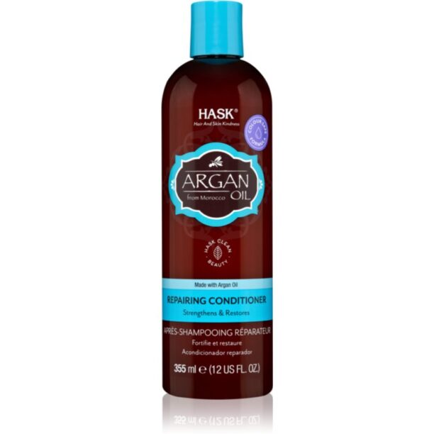 HASK Argan Oil balsam revitalizant pentru par deteriorat 355 ml