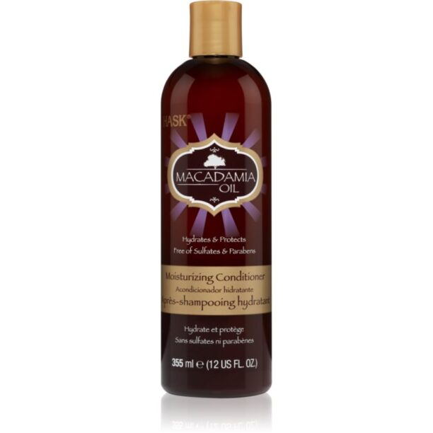 HASK Macadamia Oil balsam hidratant pentru par uscat 355 ml