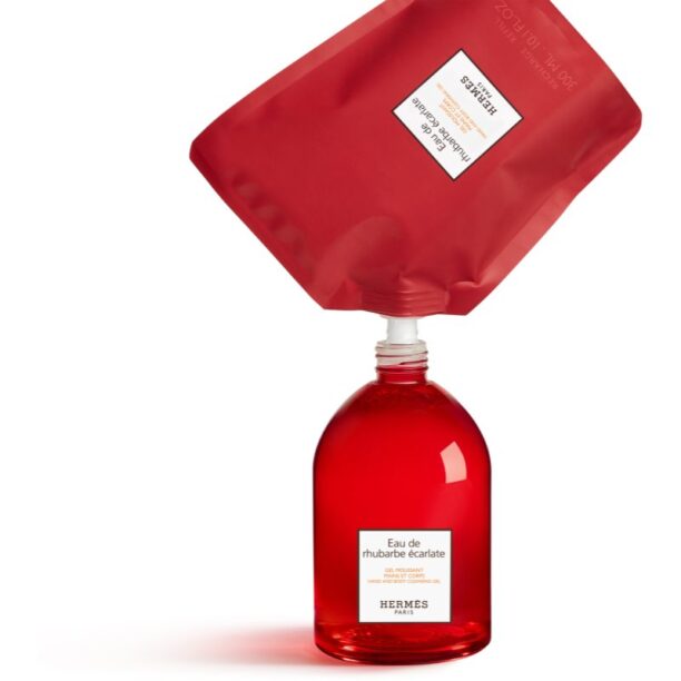 Original HERMÈS Le Bain Eau de rhubarbe écarlate gel de curățare pentru maini si corp unisex 300 ml