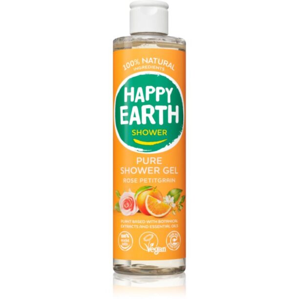 Happy Earth 100% Natural Shower Gel Rose Petitgrain gel de duș 300 ml