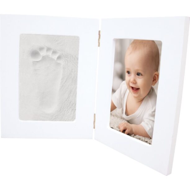 Happy Hands Double Frame set de mulaj pentru amprentele bebelușului White 36