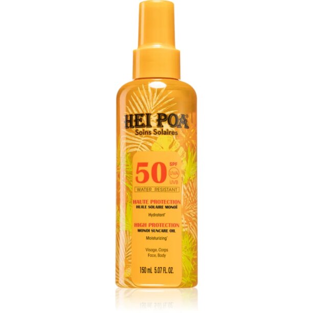 Hei Poa Monoi Suncare ulei de bronzat pentru piele uscata SPF 50 150 ml