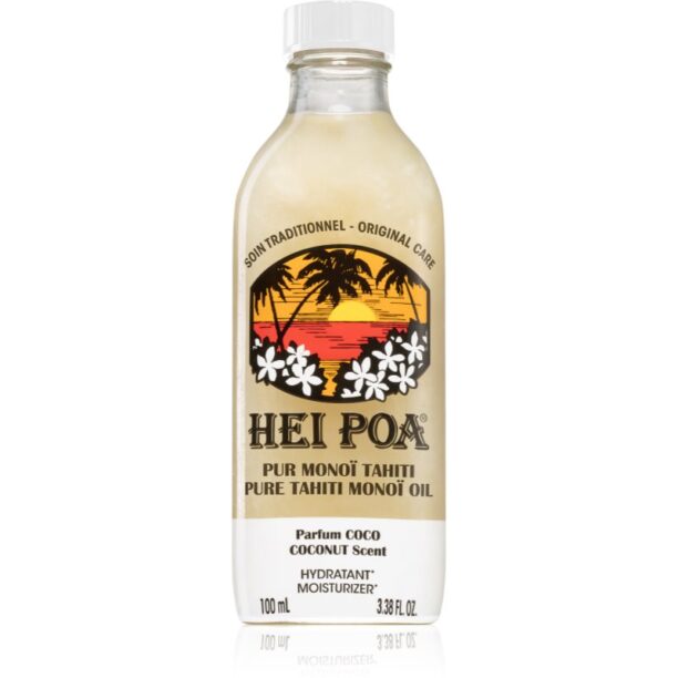 Hei Poa Pure Tahiti Monoï Oil Coconut ulei multifunctional pentru corp si par 100 ml