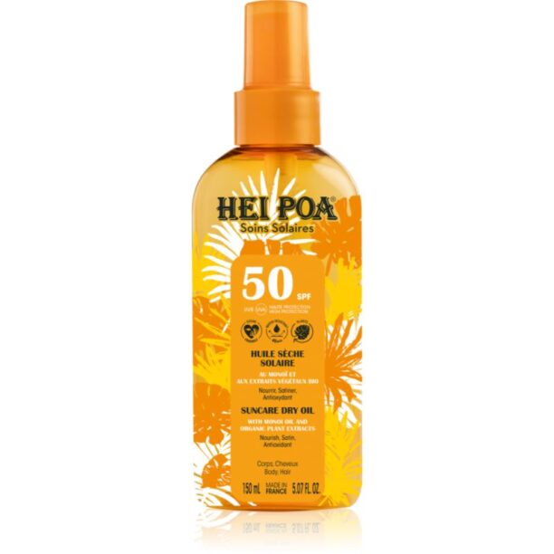 Hei Poa Tahiti Monoi Oil ulei de bronzat pentru piele uscata SPF 50 150 ml