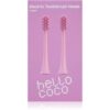 Hello Coco Electric Toothbrush Heads Pink capete de schimb pentru periuta de dinti 2 buc