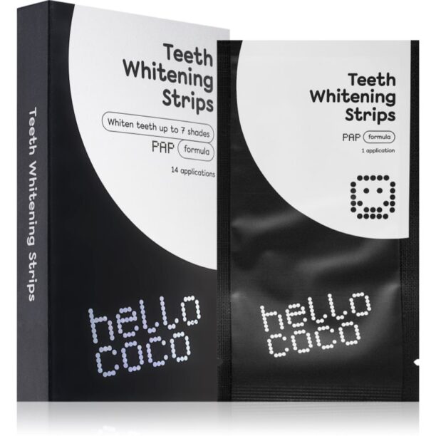 Hello Coco PAP+ Teeth Whitening Strips benzi pentru ablirea dintilor pentru dinti 14 buc preţ