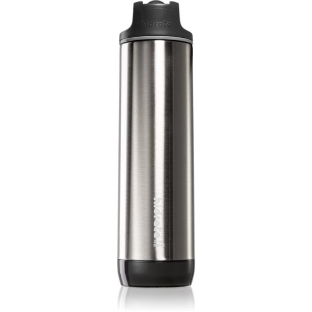 HidrateSpark Steel sticlă inteligentă cu pai culoare Stainless 620 ml