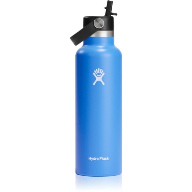 Hydro Flask Standard Mouth Straw Cap sticlă termos culoare Blue 621 ml