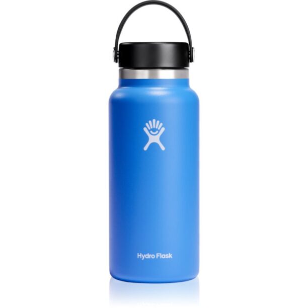 Hydro Flask Wide Mouth Flex Cap sticlă termos culoare Blue 946 ml