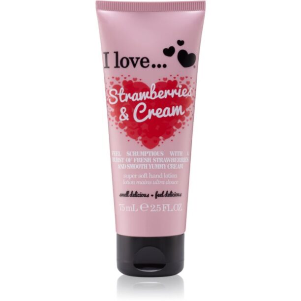 I love... Strawberries & Cream crema de maini 75 ml