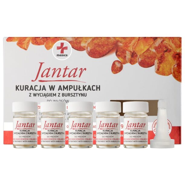 Ideepharm Medica Jantar tratament regenerator  pentru parul deteriorat si fragil 5 x 5 ml