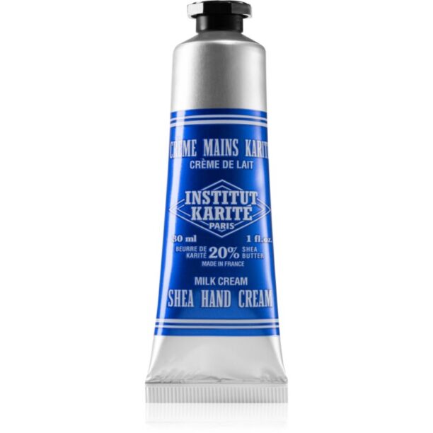 Institut Karité Paris Milk Cream Shea Hand Cream crema de maini hidratanta unt de shea tube only 30 ml