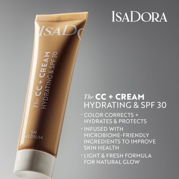 Preţ IsaDora CC + Cream crema CC hidratanta SPF 30 culoare 7N Tan 30 ml