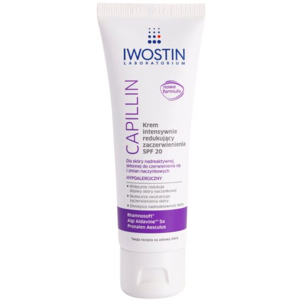 Iwostin Capillin Crema intensiva impotriva inrosirii pielii. SPF 20 40 ml preţ