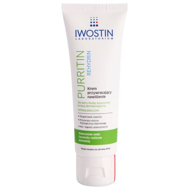 Iwostin Purritin Rehydrin cremă hidratantă pentru piele uscata si iritata in urma tratamentului antiacneic 40 ml preţ