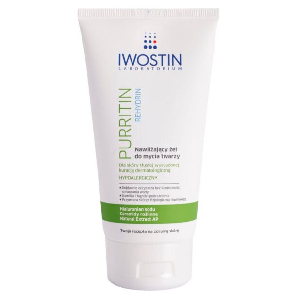 Iwostin Purritin Rehydrin gel de curatare hidratant pentru piele uscata si iritata in urma tratamentului antiacneic 150 ml preţ