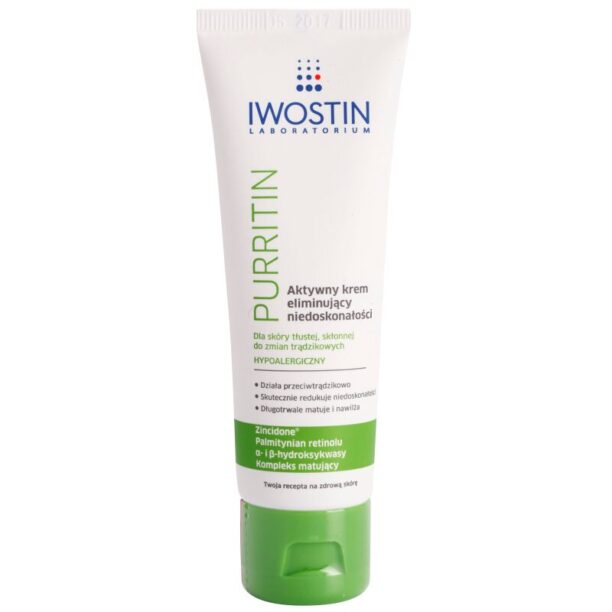 Iwostin Purritin cream activa de zi impotriva imperfectiunilor pielii 40 ml preţ