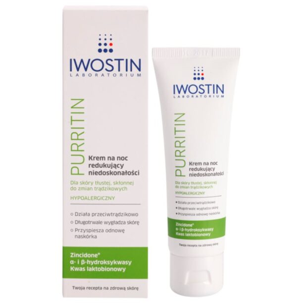 Cumpăra Iwostin Purritin crema de noapte impotriva imperfectiunilor pielii 40 ml