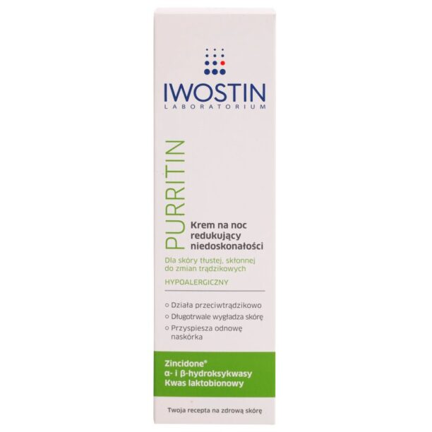 Preţ Iwostin Purritin crema de noapte impotriva imperfectiunilor pielii 40 ml