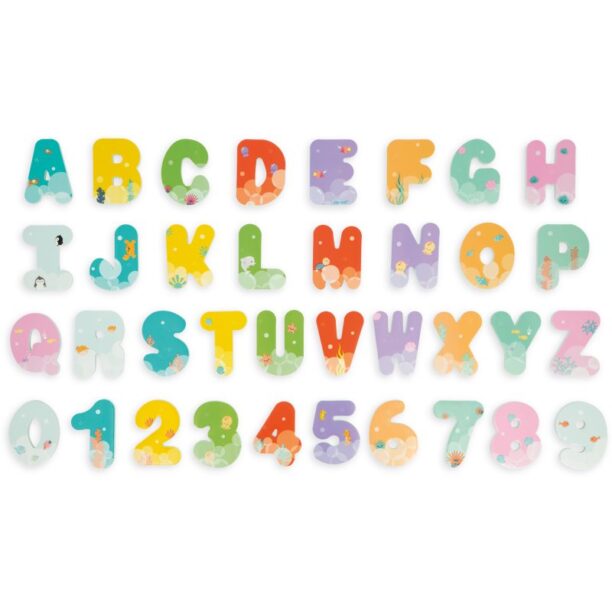 Janod Bath Toy Letters & Numbers jucărie pentru apă 2 y+ 36 buc preţ