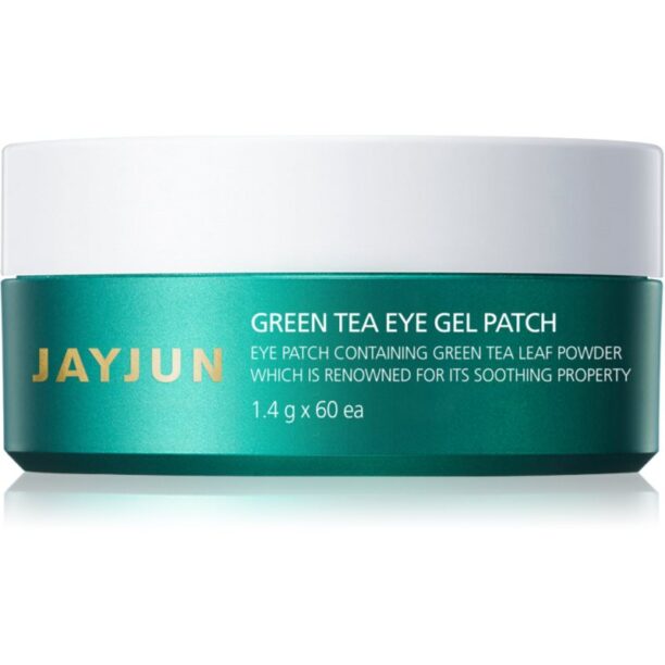 Jayjun Eye Gel Patch Green Tea masca hidrogel pentru ochi pentru luminozitate si hidratare 60x1