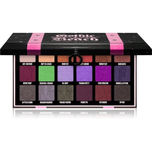 Jeffree Star Cosmetics Gothic Beach Palette paleta profesionala pentru fard de ochi 18x1