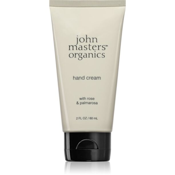 John Masters Organics hand cream Rose & Palmarosa crema nutritiva cu ulei de trandafir 60 ml