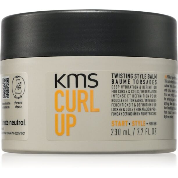 KMS Curl Up Twisting Style Balm crema styling pentru par ondulat si cret 230 ml