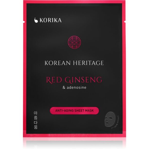 Cumpăra KORIKA Korean Heritage Red Ginseng & Adenosine Anti-aging Sheet Mask set de măști de față la un preț mai avantajos anti-imbatranire si de fermitate a