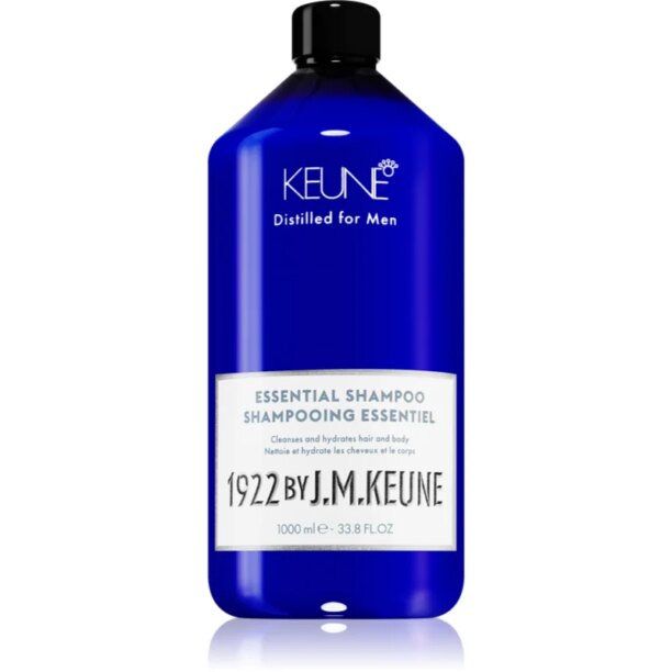 Keune 1922 Essential Shampoo sampon pentru par si corp pentru par uscat 1000 ml